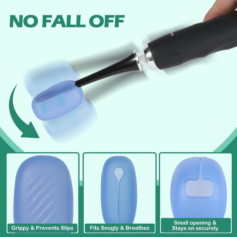 Lapfoon 6 Packs Silicone Toothbrush Covers, Tooth Brush Cover Cap for Electric & Manual Toothbrush Heads - Image 5
